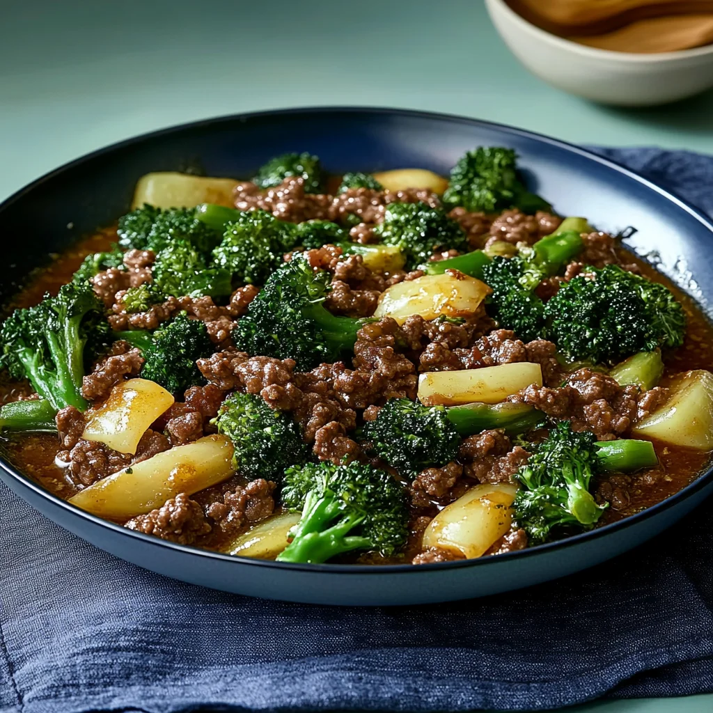 Keto Hamburger Broccoli Skillet