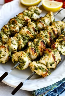 Lemon Pesto Chicken Kabobs