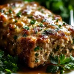 Melt-in-Your-Mouth Garlic Parmesan Chicken Meatloaf
