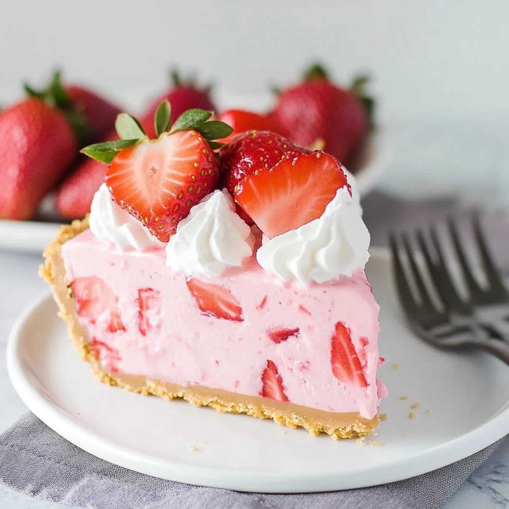 No-Bake Strawberry and Cream Pie