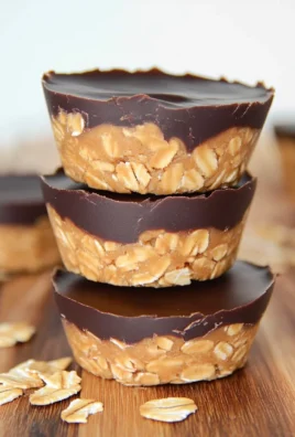 No Bake Peanut Butter Oat Cups