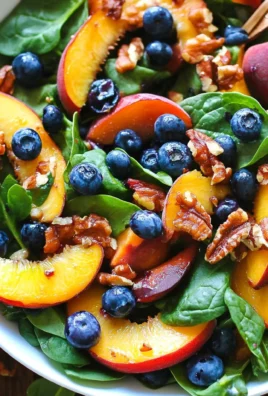 Peach Blueberry Spinach Salad