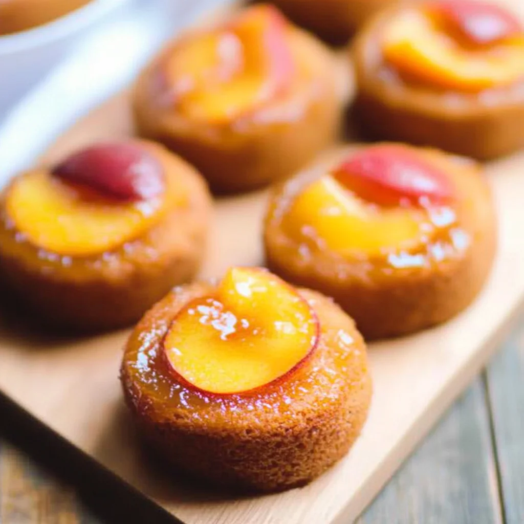Peach Upside Down Mini Cakes