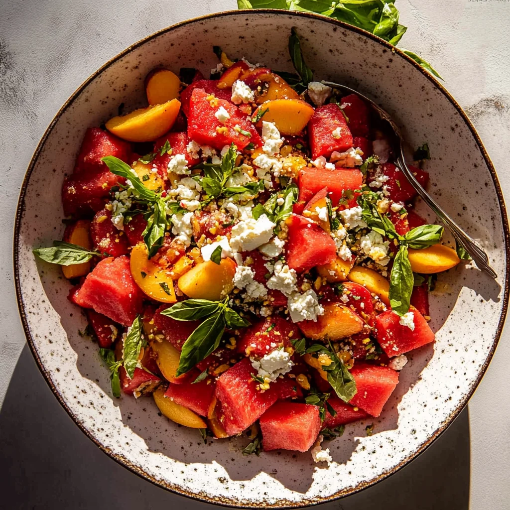 Peach Watermelon Salad Recipe