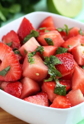 Strawberry Watermelon Salad with Honey Lime Vinaigrette