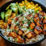 Street Corn Chicken Rice Bowl