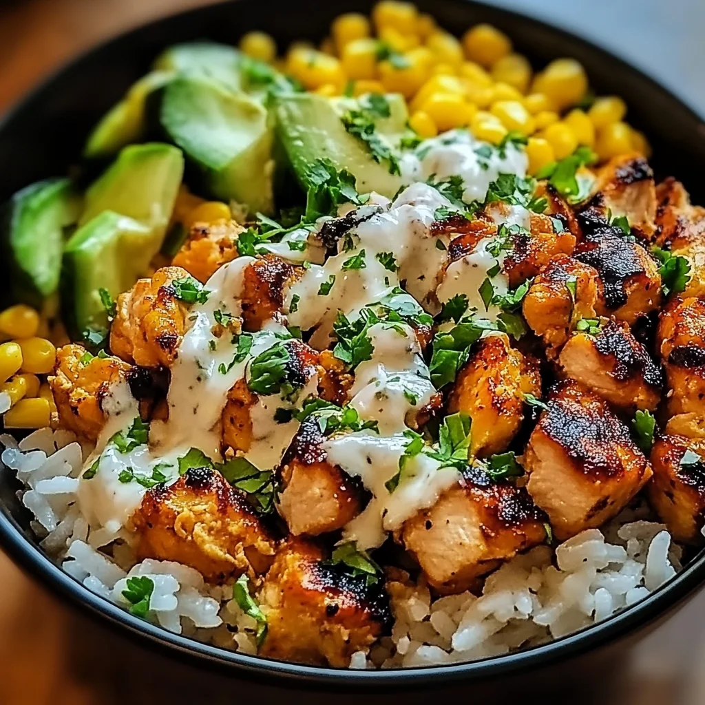Street Corn Chicken Rice Bowl