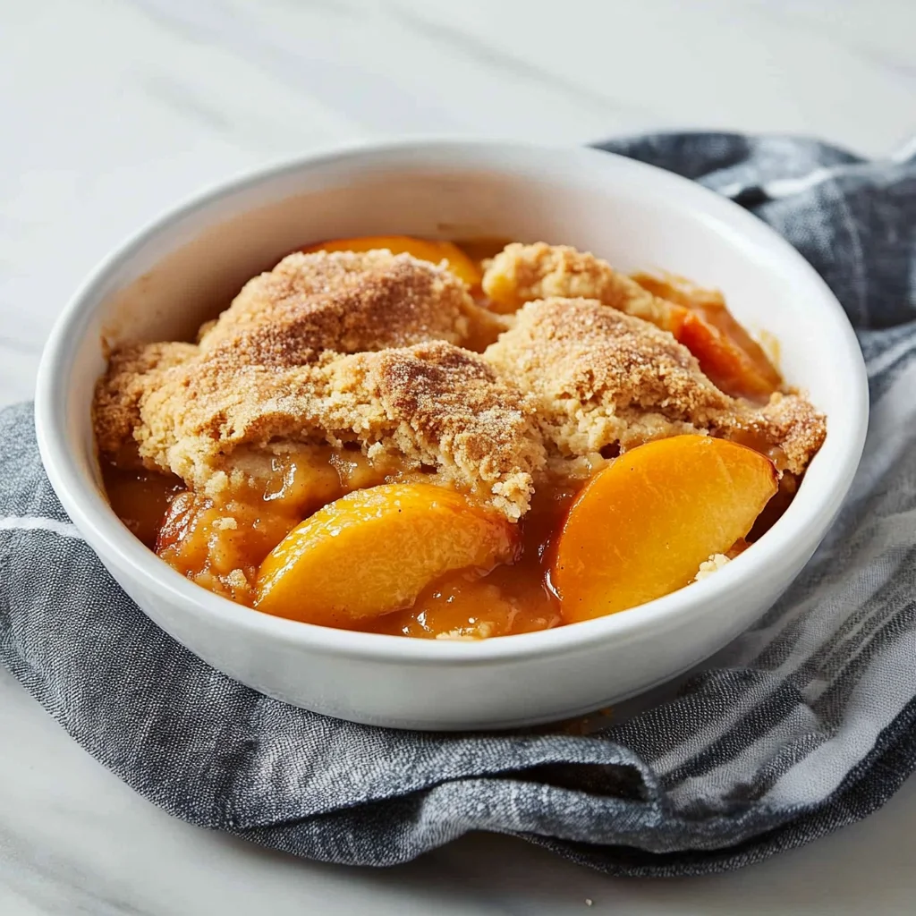 The Easiest Southern Peach Cobbler