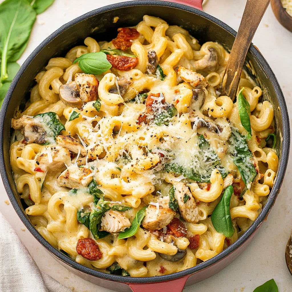 Tuscan Chicken Mac and Cheese