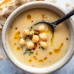 Vegan Garlic Chickpea Soup