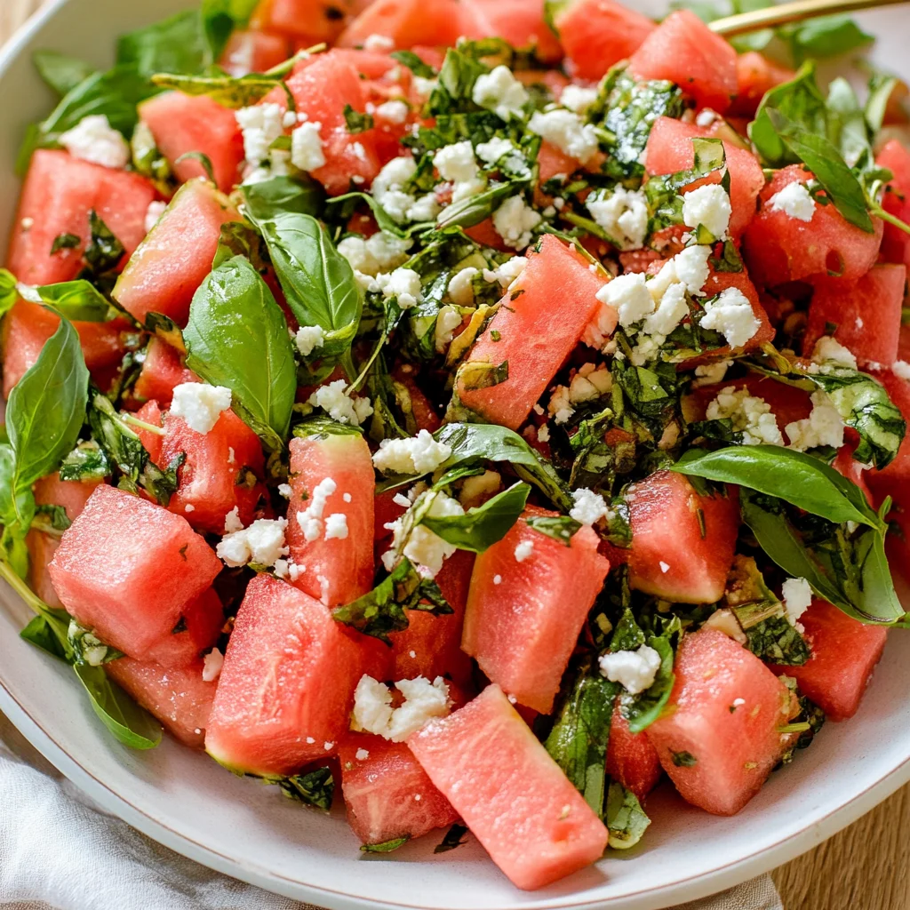 Watermelon Basil Salad