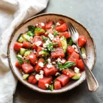 Watermelon Basil Salad with Feta