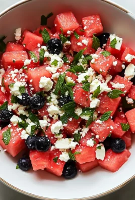 Watermelon Feta Mint Salad