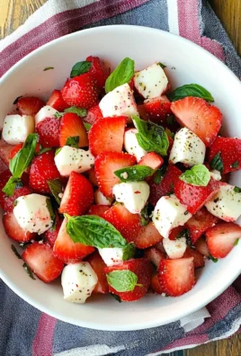 Watermelon Strawberry Caprese Salad