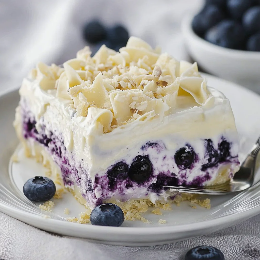 White Chocolate Blueberry Lasagna
