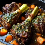 Braised Lamb Shanks with Aromatic Herb Gravy and Root Vegetables