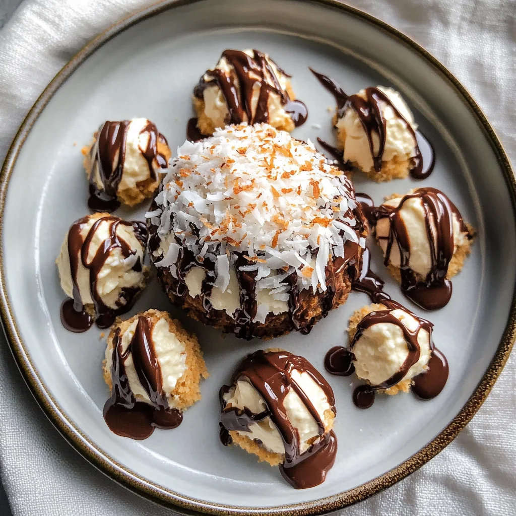 Coconut Dome with Chocolate Spread