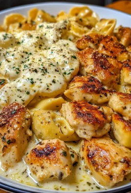 Creamy Chicken Tortellini with Mozzarella Garlic Sauce
