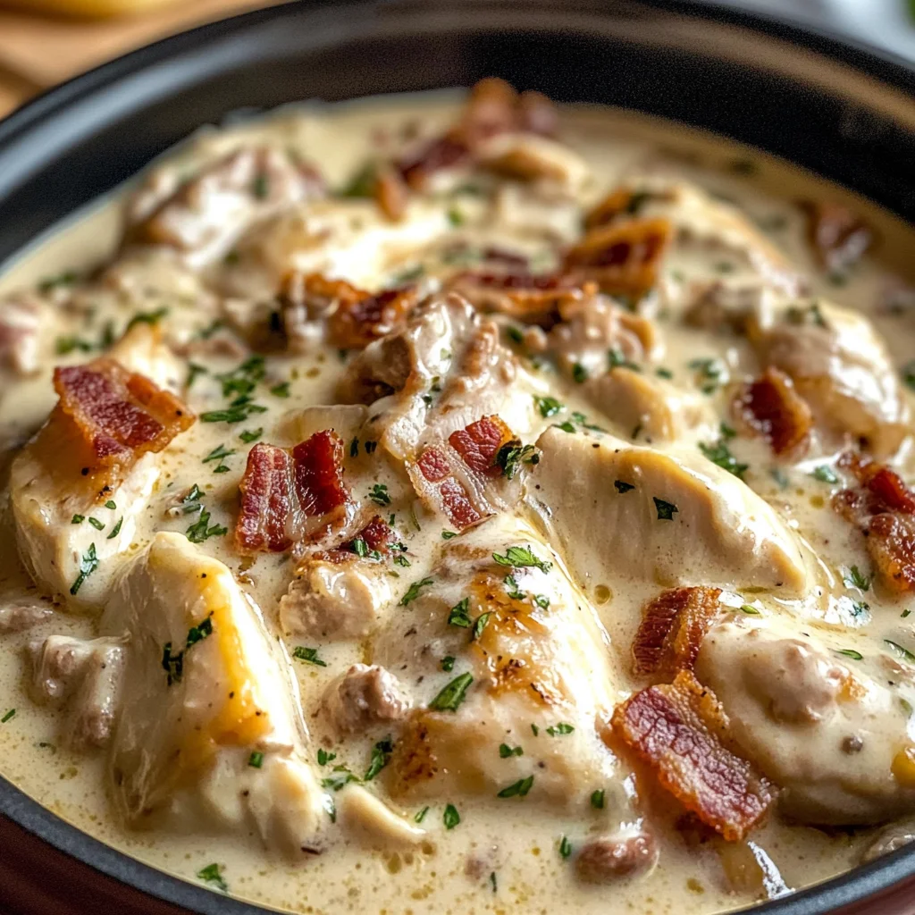 Creamy Chicken & Bacon Stroganoff