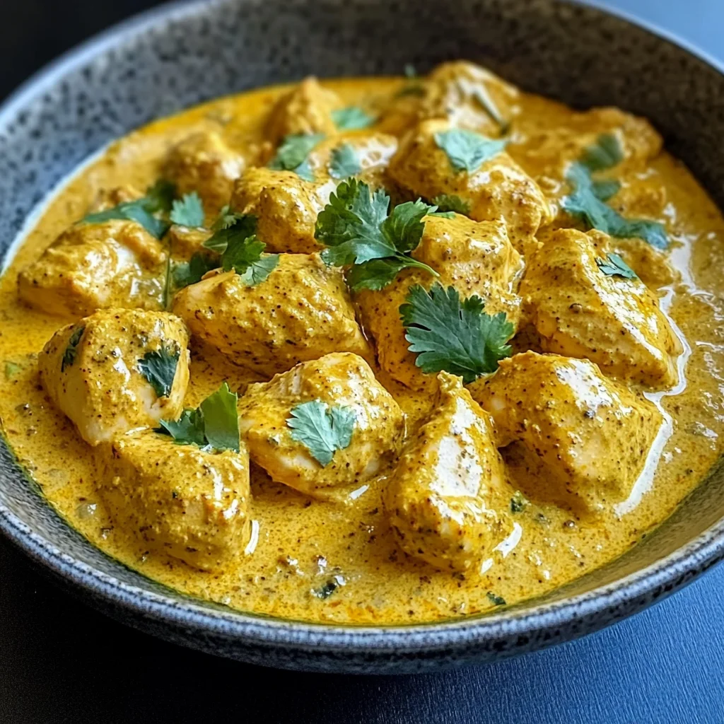 Easy Homemade Chicken Korma with Flatbread or Rice