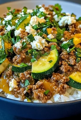 Greek-Style Beef and Zucchini Rice Bowl