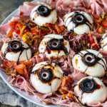 Halloween Antipasto Eyeballs Appetizer