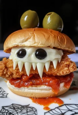 Halloween Chicken Parm Sliders