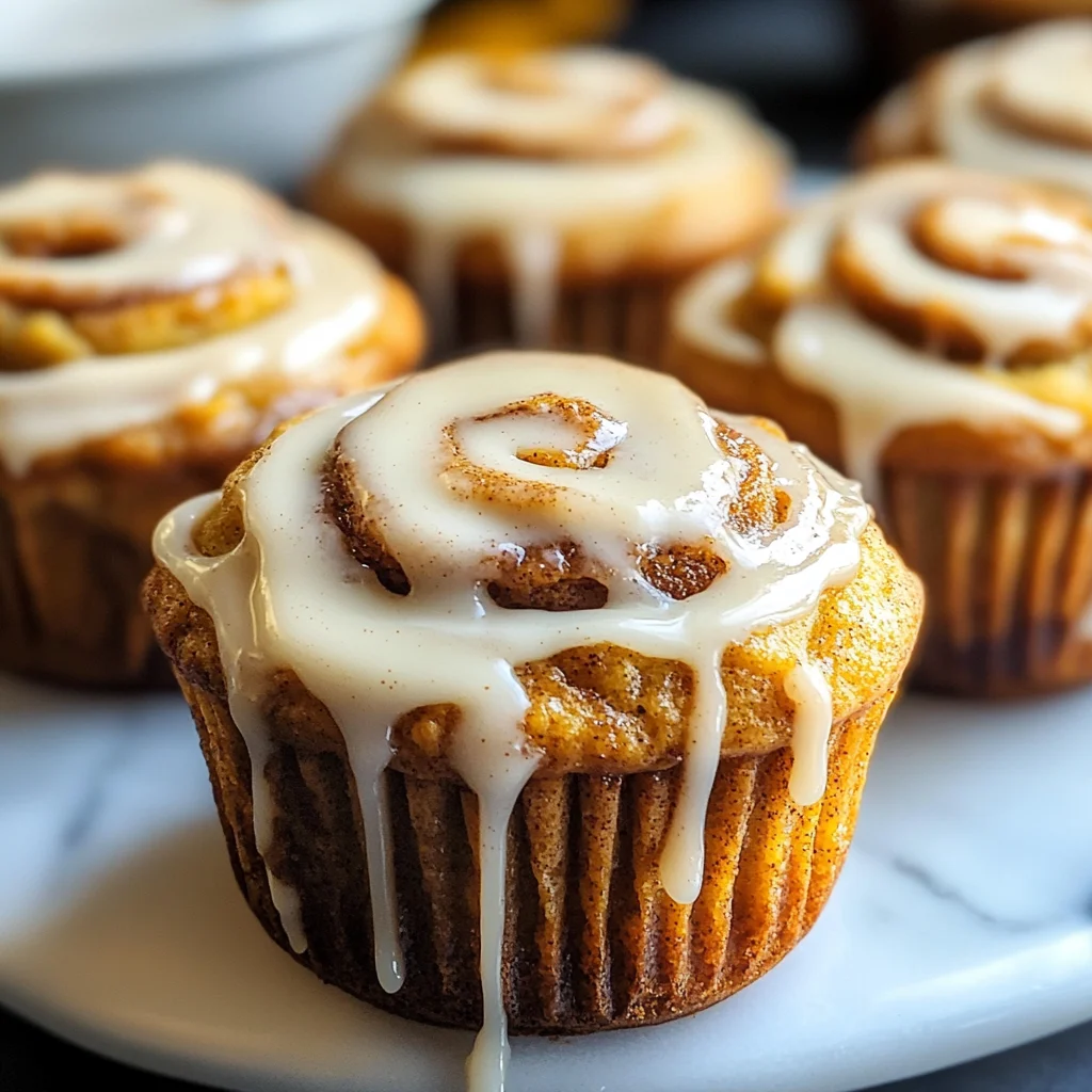 Pumpkin Cinnamon Roll Muffins