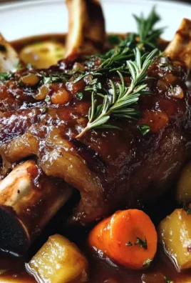 Red Wine Braised Lamb Shank with Root Vegetables