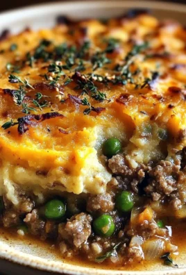 Savory Ground Lamb Shepherds Pie with Creamy Sweet Potato Mash