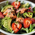 Strawberry Avocado Salmon Salad