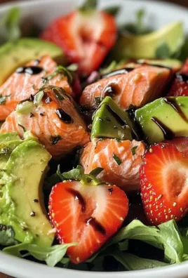 Strawberry Avocado Salmon Salad