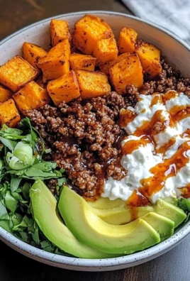 Sweet Potato & Ground Beef Protein Bowl with Cottage Cheese