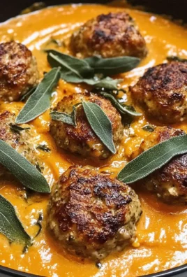 Turkey Meatballs in Pumpkin Sage Sauce