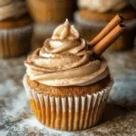 Vanilla Chai Pumpkin Latte Cupcakes with Cinnamon Brown Sugar Frosting
