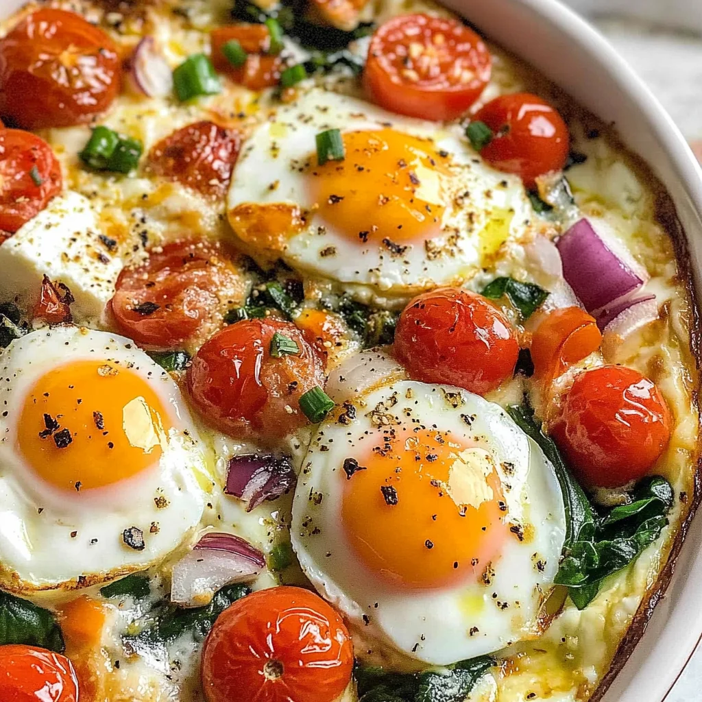Baked Feta Eggs