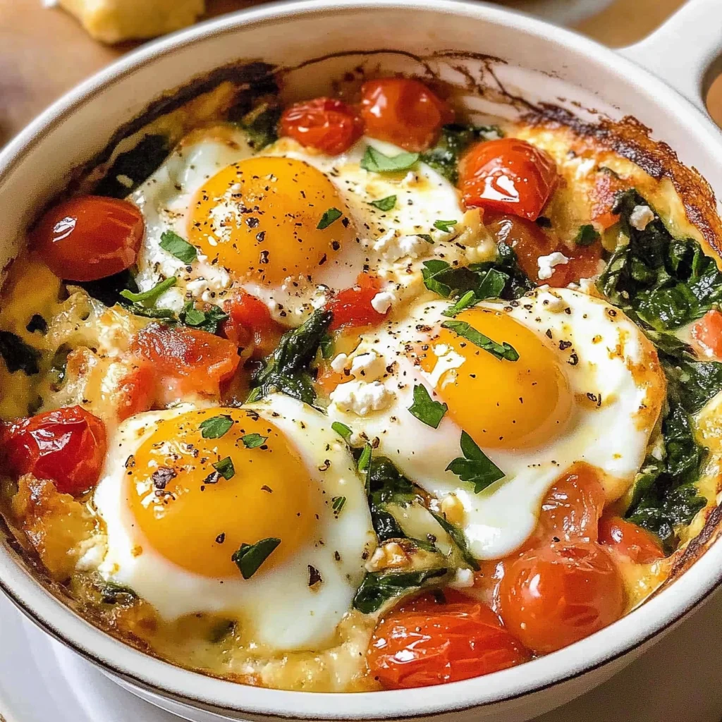 Baked Feta Eggs
