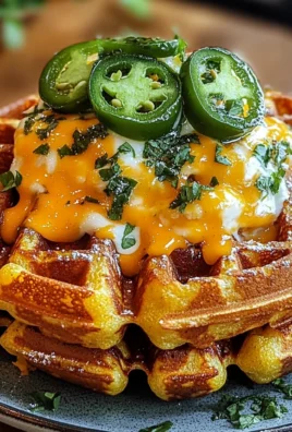 Cheddar Jalapeño Cornbread Waffles
