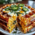 Cheddar Jalapeño Cornbread Waffles