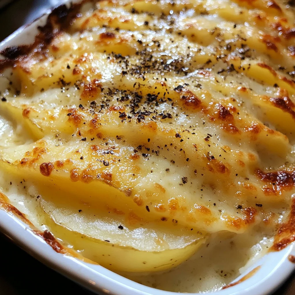 Cheesy Garlic Potatoes Gratin – Easy & Creamy Recipe