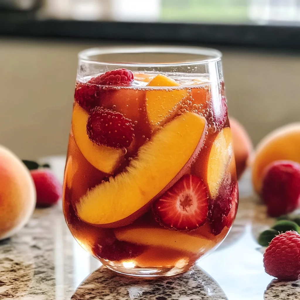 Chilled Peach Moscato Sangria