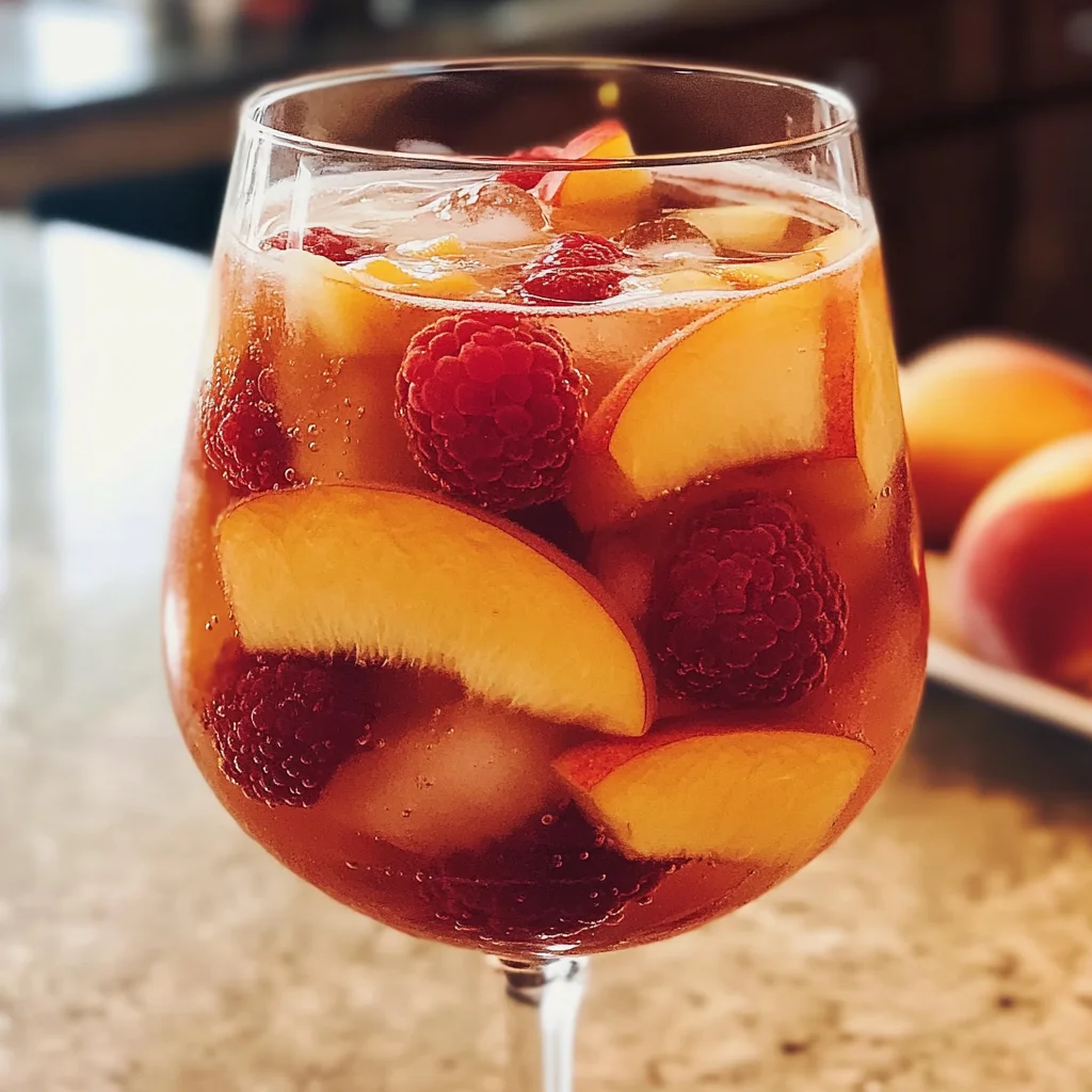 Chilled Peach Moscato Sangria
