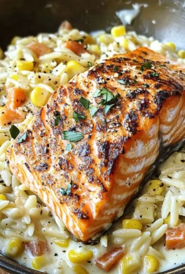 Creamed Corn Orzo with Salmon