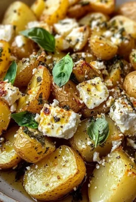 Roasted Potatoes with Baked Feta and Garlic