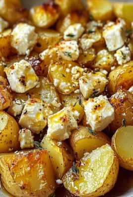 Roasted Potatoes with Baked Feta and Garlic
