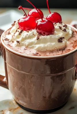Slow Cooker Chocolate Covered Cherry Hot Chocolate