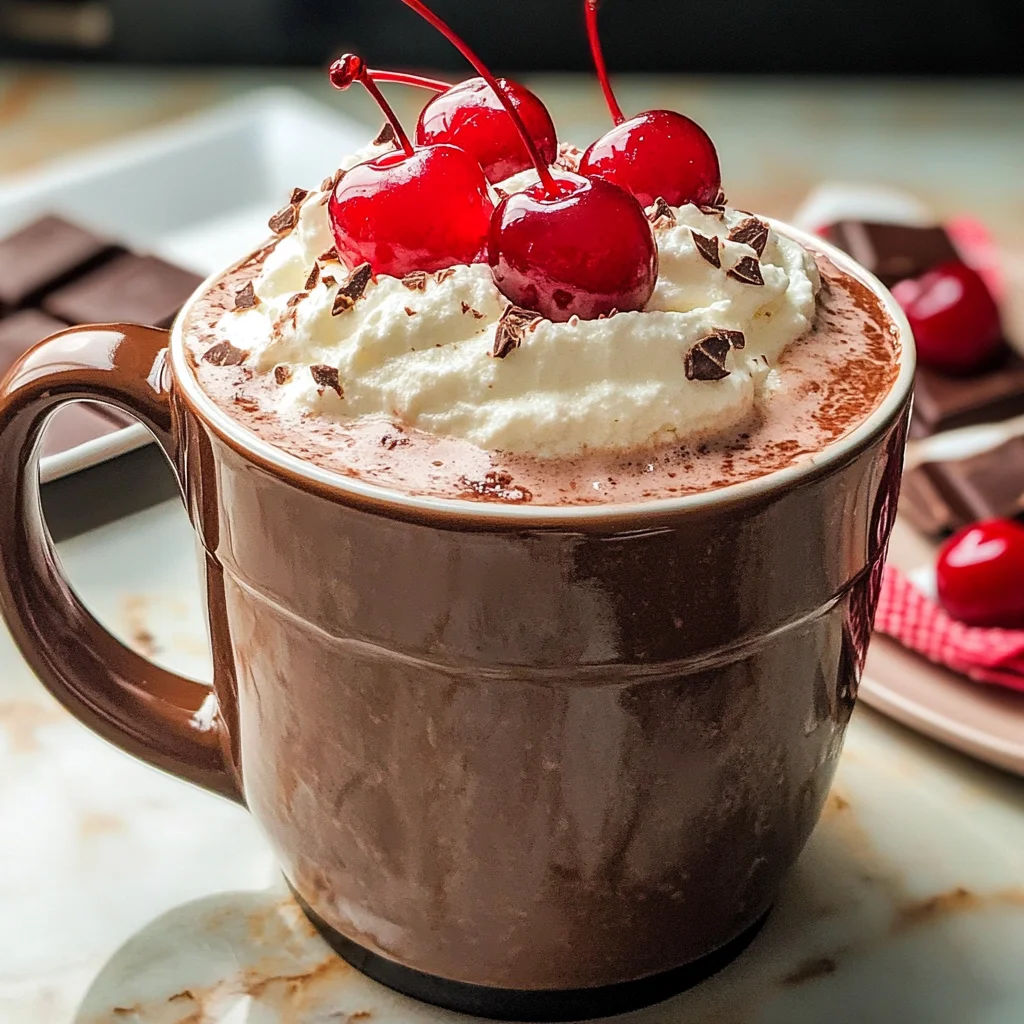 Slow Cooker Chocolate Covered Cherry Hot Chocolate
